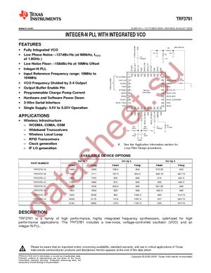 TRF3761-AIRHAT datasheet  